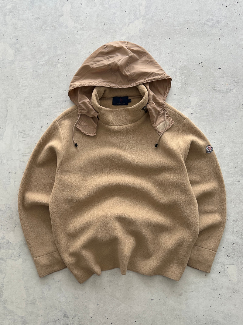 90's Moncler Nylon Hood Pullover Fleece (L)
