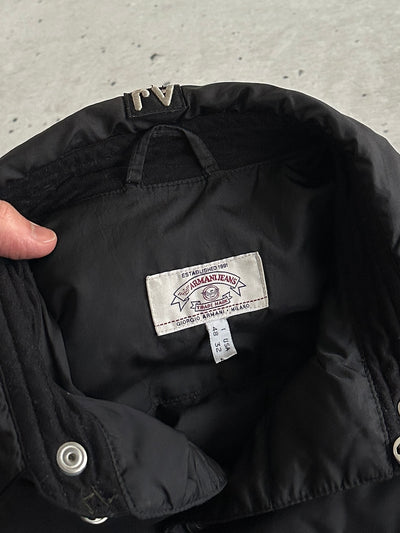 90's Armani Jeans Button Up puffer Jacket (XL)