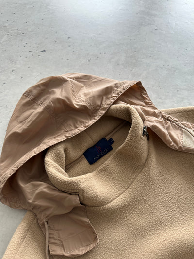 90's Moncler Nylon Hood Pullover Fleece (L)