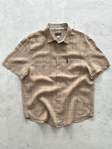 Armani Jeans linen Checked Shirt (XL)