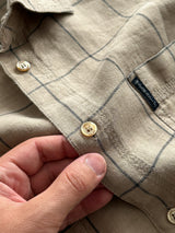 Armani Jeans linen Checked Shirt (XL)