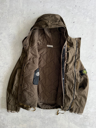 AW/05 Stone Island asymmetrical zip dutch rope 3 in 1 jacket (XL)