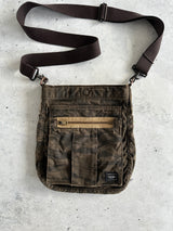 2005 Porter Yoshida & Co. Tiger Camo Denim Shoulder / Crossbody Bag (One Size)