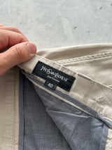 YSL Embroidered Logo Straight Leg Trousers (W30 x L32)
