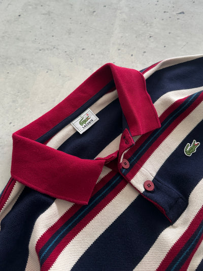 80's Chemise Lacoste Waffle Stripe Pullover Jumper (M)