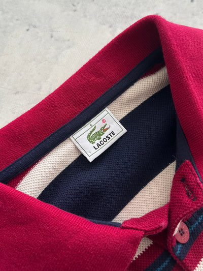 80's Chemise Lacoste Waffle Stripe Pullover Jumper (M)