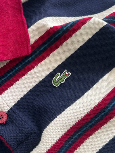 80's Chemise Lacoste Waffle Stripe Pullover Jumper (M)