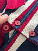 80's Chemise Lacoste Waffle Stripe Pullover Jumper (M)