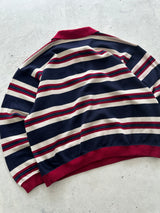 80's Chemise Lacoste Waffle Stripe Pullover Jumper (M)