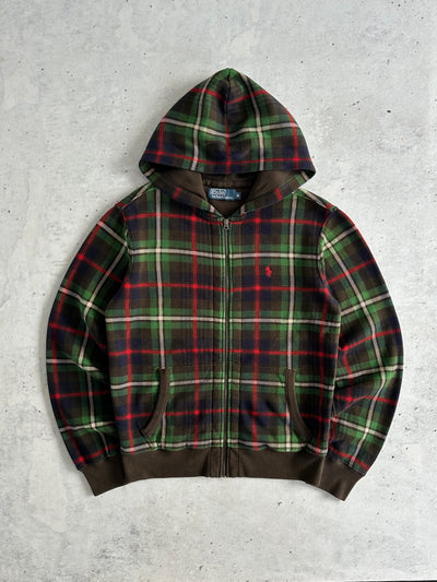 90's Ralph Lauren Heavyweight plaid Hoodie (M)