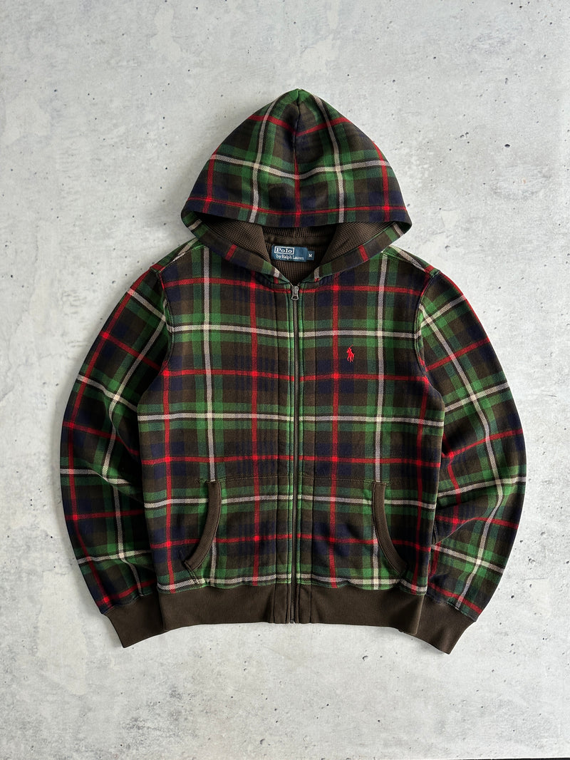 90's Ralph Lauren Heavyweight plaid Hoodie (M)