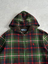 90's Ralph Lauren Heavyweight plaid Hoodie (M)