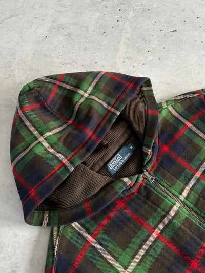 90's Ralph Lauren Heavyweight plaid Hoodie (M)