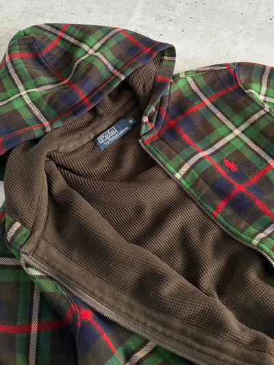 90's Ralph Lauren Heavyweight plaid Hoodie (M)