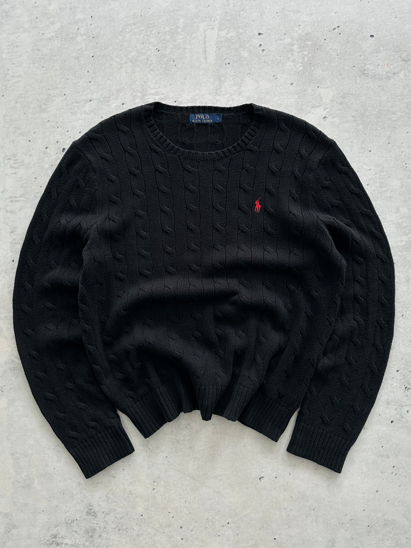 Ralph Lauren Cable Knit Crewneck Jumper (L)