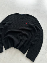Ralph Lauren Cable Knit Crewneck Jumper (L)