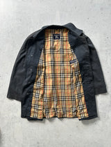 90's Burberry removable wool lining nova check Trench Coat (XL)