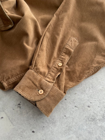 00's Burberry Nova Check Corduroy Long Sleeve Shirt (L)