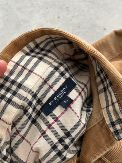 00's Burberry Nova Check Corduroy Long Sleeve Shirt (L)