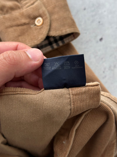 00's Burberry Nova Check Corduroy Long Sleeve Shirt (L)