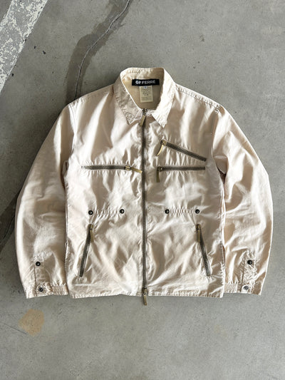 Vintage GF Ferré Gianfranco Multi Zip Utility Jacket (M)