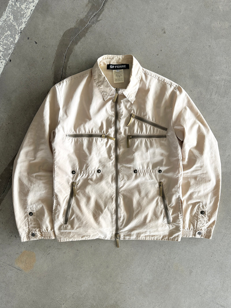 Vintage GF Ferré Gianfranco Multi Zip Utility Jacket (M)