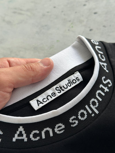 T-shirt lourd Acne Studios Extorr à logo côtelé (M)
