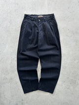 90's Stone Island Brushed Cotton Pleated Trousers (W29 x L30)