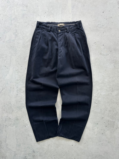 90's Stone Island Brushed Cotton Pleated Trousers (W29 x L30)