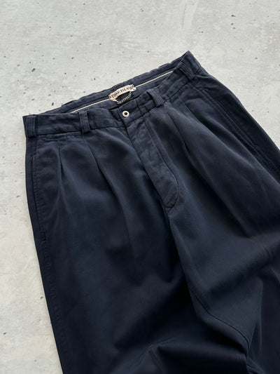 90's Stone Island Brushed Cotton Pleated Trousers (W29 x L30)