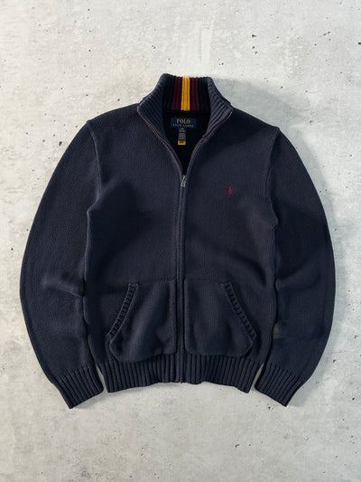 Ralph Lauren Chunky Knit Zip Up Jumper (Women's L)