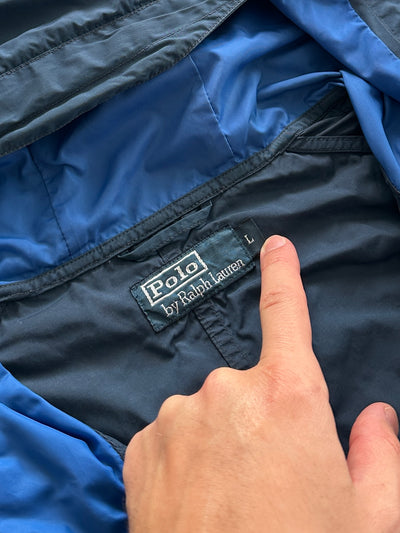 90's Ralph Lauren waterproof Nylon Hooded toggle Jacket (L)