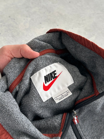 90's Nike Centre Swoosh 1/4 Zip Pullover Fleece (XL)
