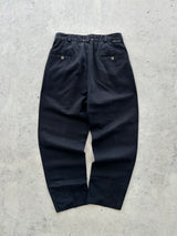 90's Stone Island Brushed Cotton Pleated Trousers (W29 x L30)
