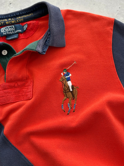 Ralph Lauren Big Logo Stripe Polo Shirt (XL)