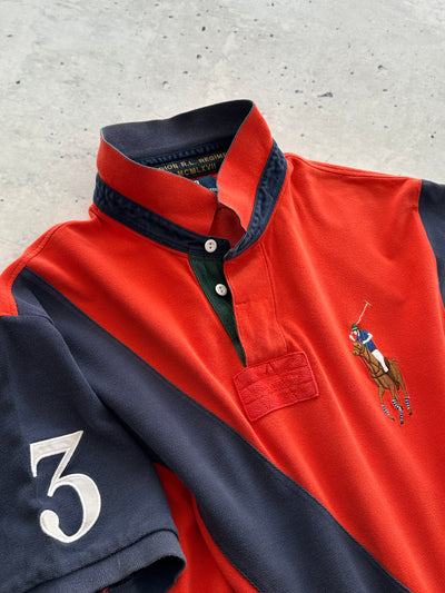Ralph Lauren Big Logo Stripe Polo Shirt (XL)