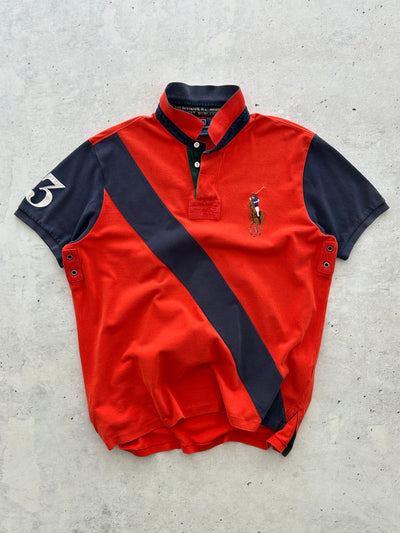 Ralph Lauren Big Logo Stripe Polo Shirt (XL)