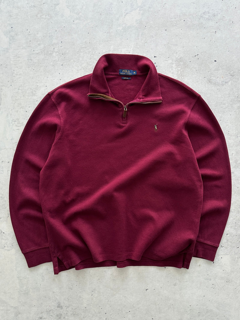 Ralph Lauren 1/4 Zip Ribbed Pullover Jumper (XL)