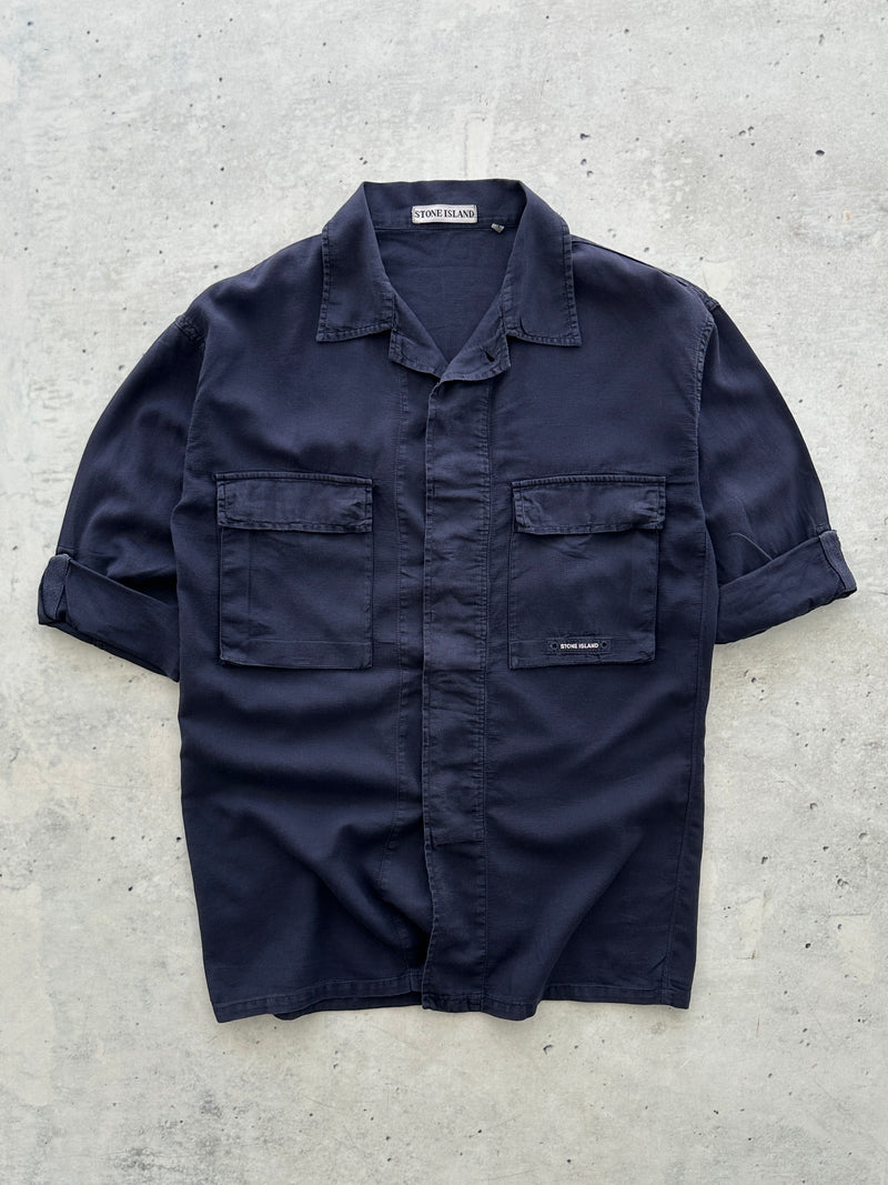 Stone Island Spell Out stencil twin Pocket Shirt (M)