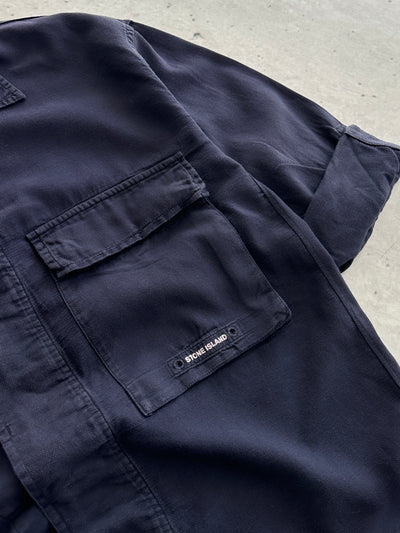 Stone Island Spell Out stencil twin Pocket Shirt (M)