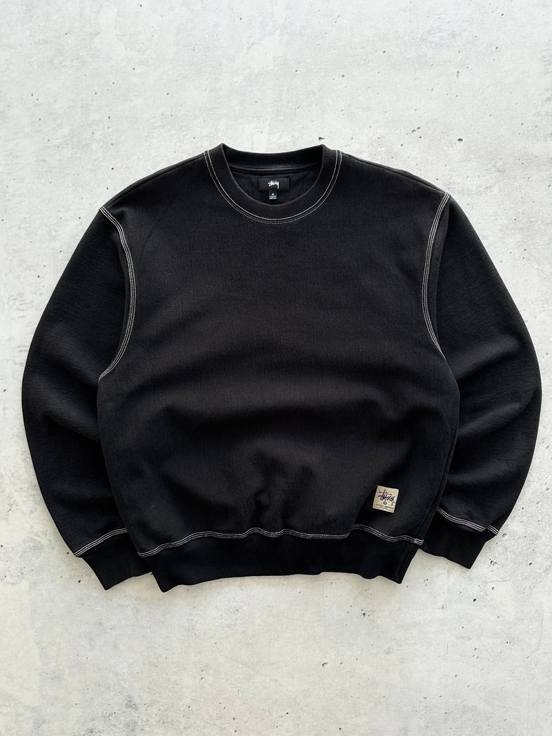 Stussy Contrast Stitch heavyweight Crewneck Sweatshirt (L)