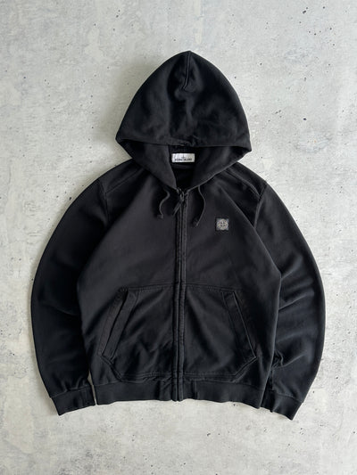 AW/15 Stone Island Patch Logo Heavyweight Zip Up Hoodie (L)