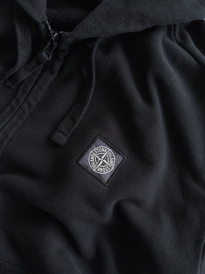 AW/15 Stone Island Patch Logo Heavyweight Zip Up Hoodie (L)