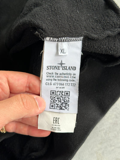 AW/15 Stone Island Patch Logo Heavyweight Zip Up Hoodie (L)