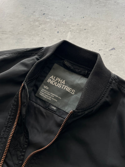 Alpha Industries Zip Up Bomber Jacket (L)