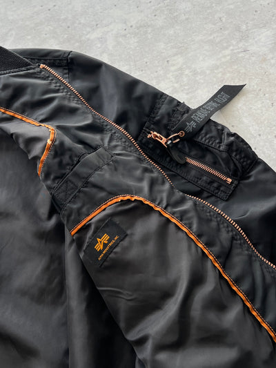 Alpha Industries Zip Up Bomber Jacket (L)