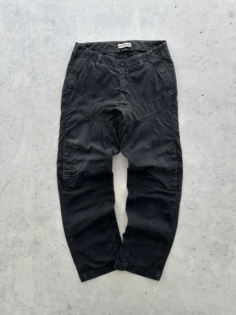 AW/00 Stone Island stencil spell out Jet Pants (W32 x L32)
