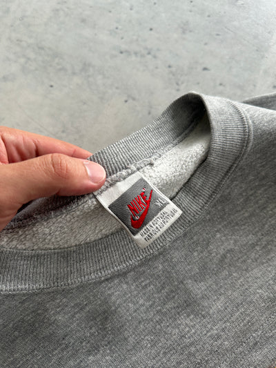 90's Nike Embroidered Spell Out Crewneck Sweatshirt (L)