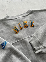 90's Nike Embroidered Spell Out Crewneck Sweatshirt (L)