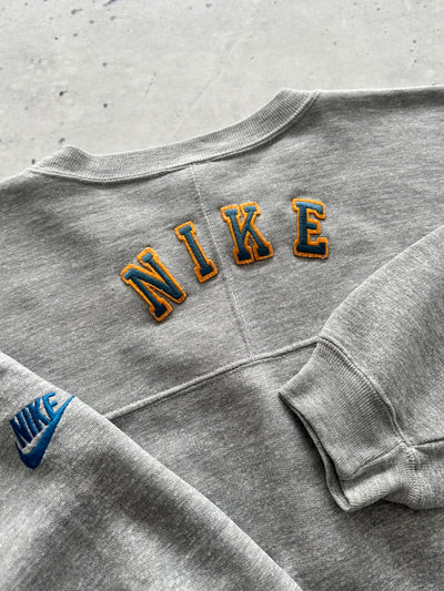 90's Nike Embroidered Spell Out Crewneck Sweatshirt (L)